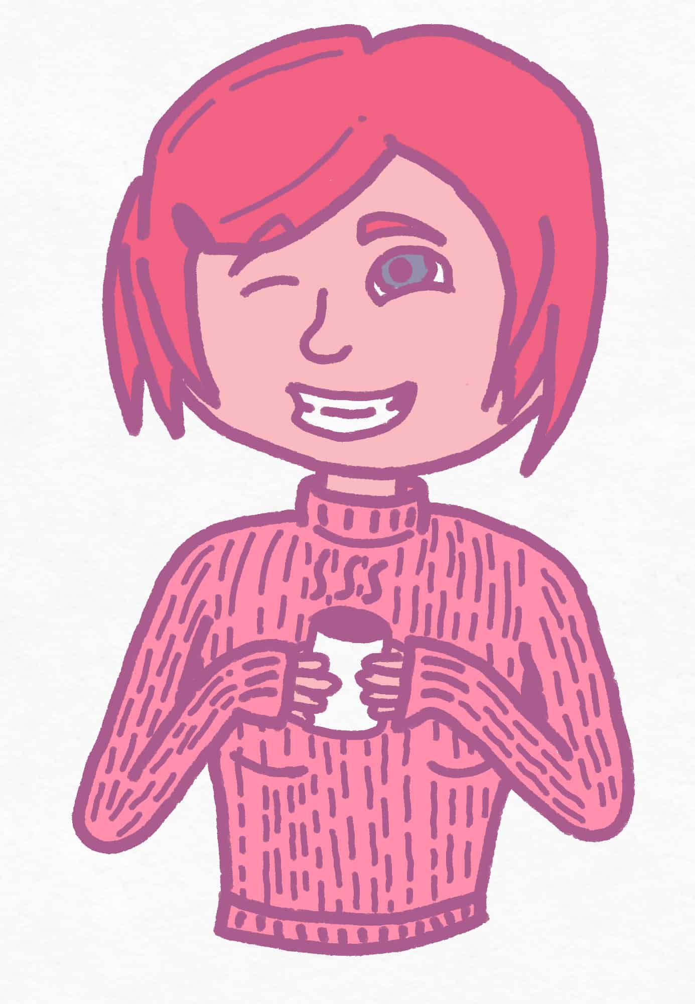 Girl in a sweater